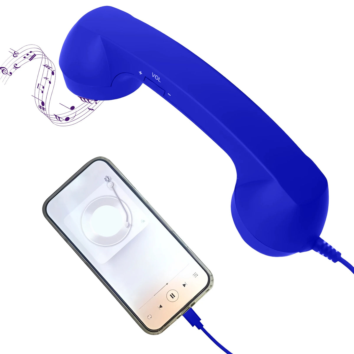 Auscultador Retro USB-C para Telemóvel – Chamadas com Estilo